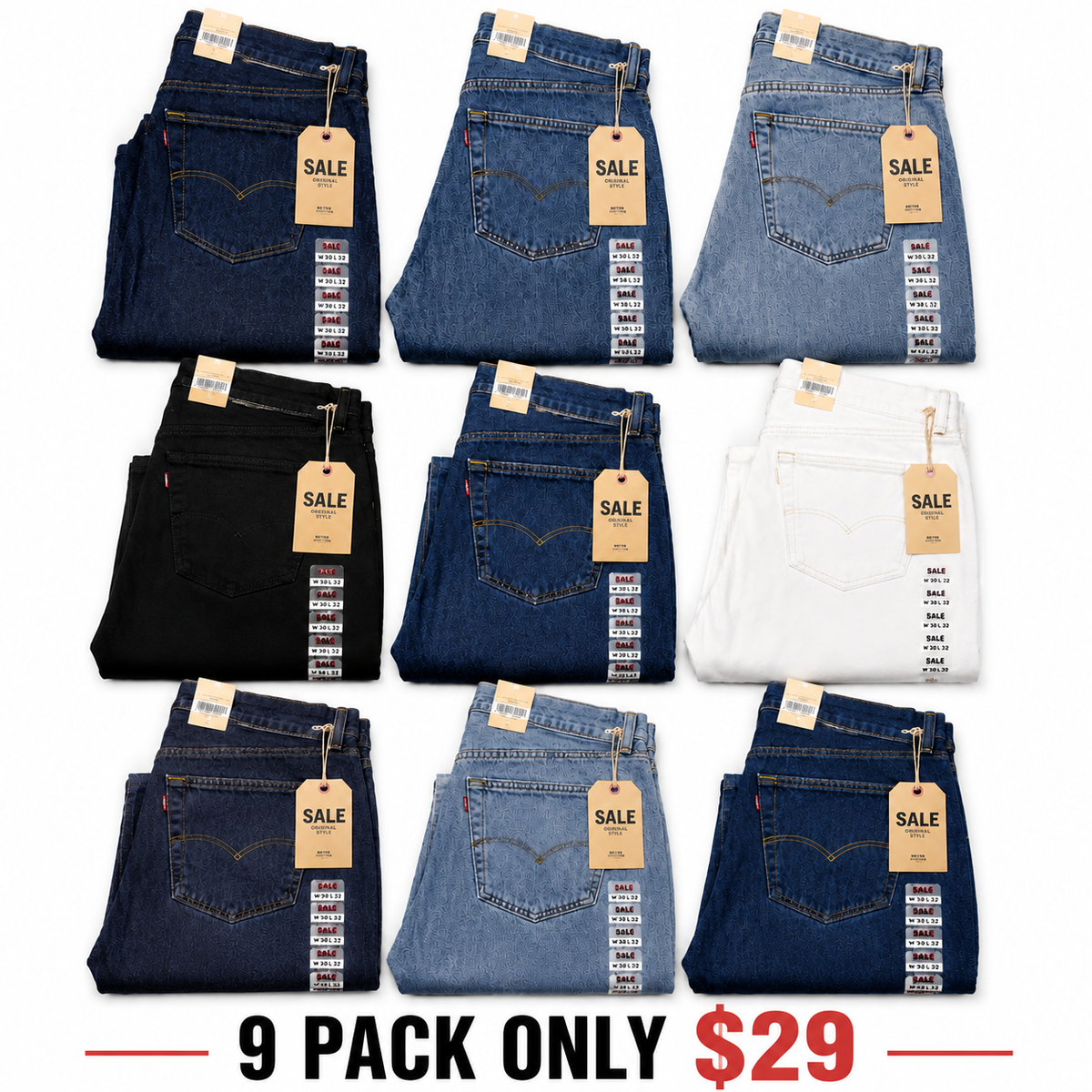 Men’s Comfort Stretch Slim Straight Leg Denim Pants Casual Daily Wear